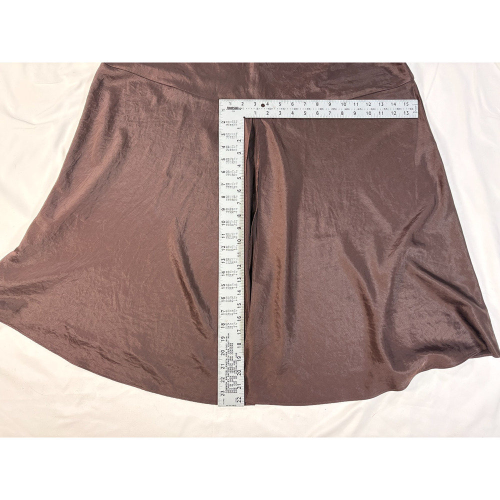 Madewell Brown Slip Dress Size 10 Midi Spaghetti Strap V Neck - Picture 11 of 16